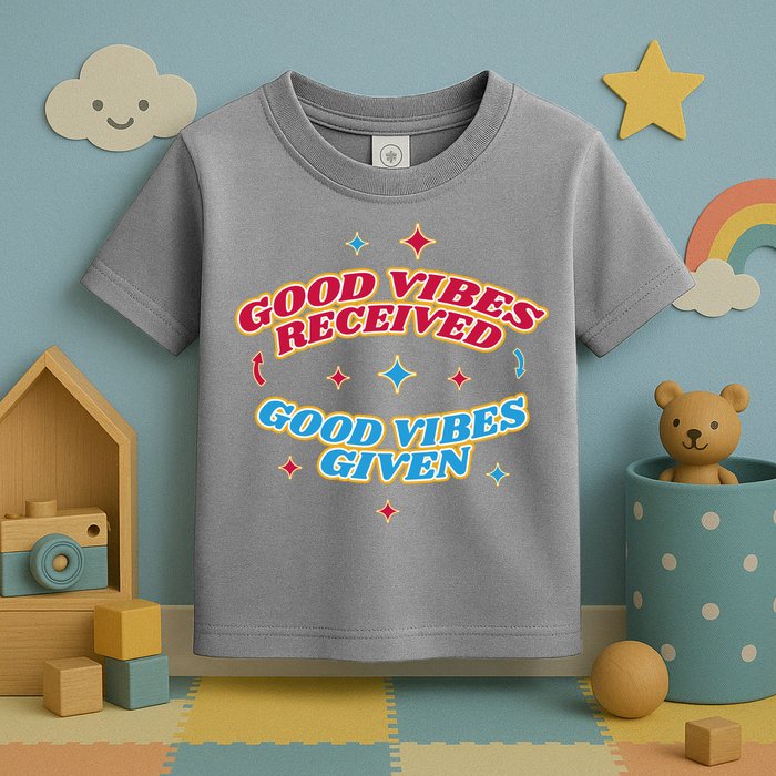 Good Vibes Received Good Vibes Given Retro Toddler T-Shirt