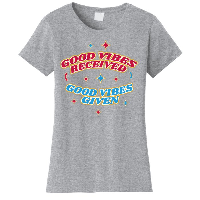 Good Vibes Received Good Vibes Given Retro Women's T-Shirt