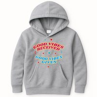 Good Vibes Received Good Vibes Given Retro Kids Hoodie