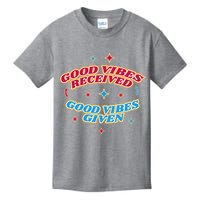 Good Vibes Received Good Vibes Given Retro Kids T-Shirt