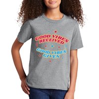 Good Vibes Received Good Vibes Given Retro Kids T-Shirt
