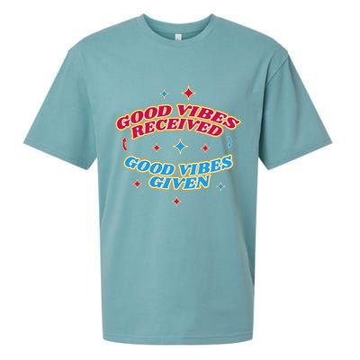 Good Vibes Received Good Vibes Given Retro Sueded Cloud Jersey T-Shirt
