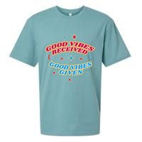 Good Vibes Received Good Vibes Given Retro Sueded Cloud Jersey T-Shirt