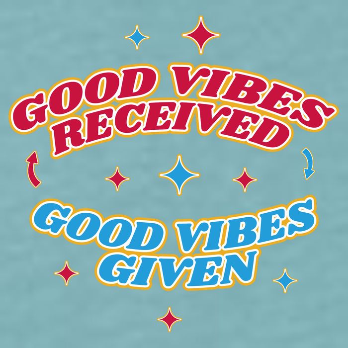 Good Vibes Received Good Vibes Given Retro Sueded Cloud Jersey T-Shirt