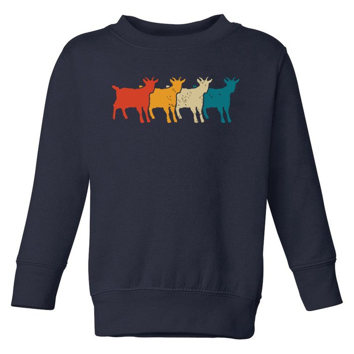 Goat Vintage Retro Farm Animal Goats Farmer Gift Toddler Sweatshirt