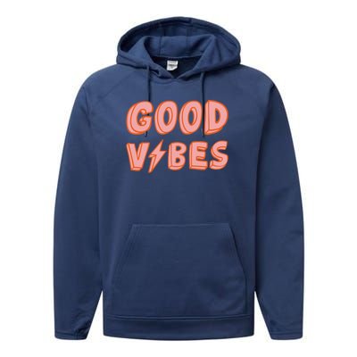 Good Vibes Retro Lightning Performance Fleece Hoodie