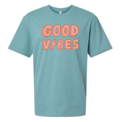 Good Vibes Retro Lightning Sueded Cloud Jersey T-Shirt