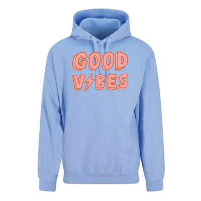 Good Vibes Retro Lightning Unisex Surf Hoodie