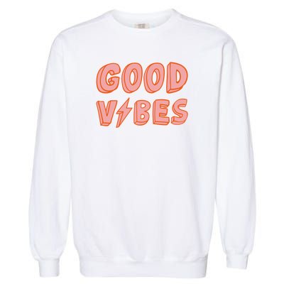 Good Vibes Retro Lightning Garment-Dyed Sweatshirt