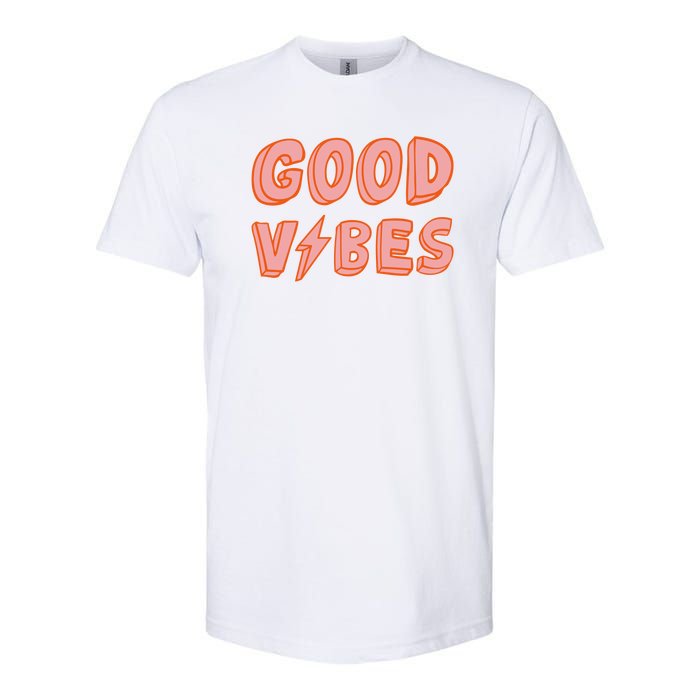 Good Vibes Retro Lightning Softstyle CVC T-Shirt