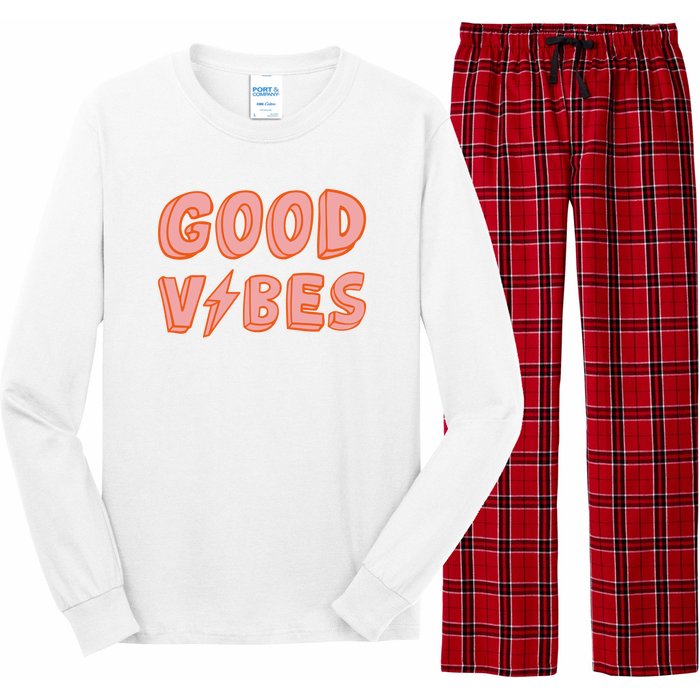 Good Vibes Retro Lightning Long Sleeve Pajama Set