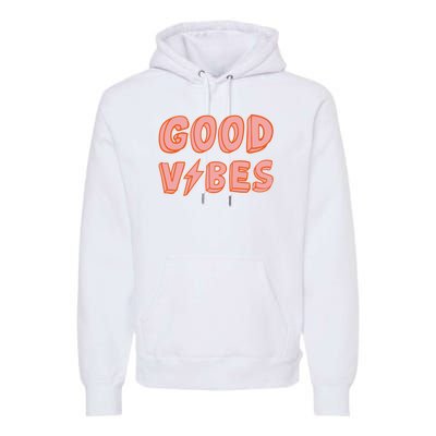 Good Vibes Retro Lightning Premium Hoodie