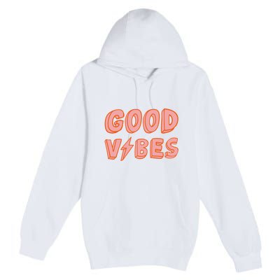 Good Vibes Retro Lightning Premium Pullover Hoodie