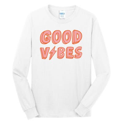 Good Vibes Retro Lightning Tall Long Sleeve T-Shirt