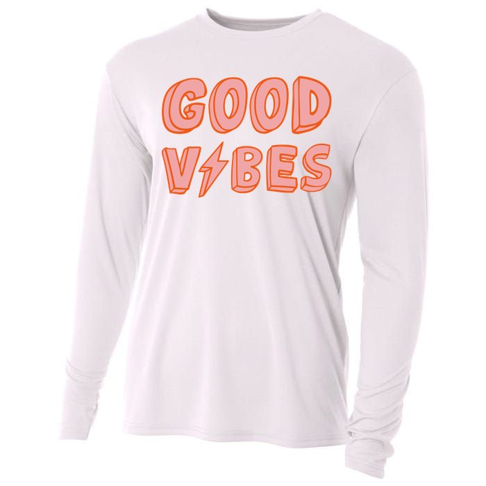 Good Vibes Retro Lightning Cooling Performance Long Sleeve Crew