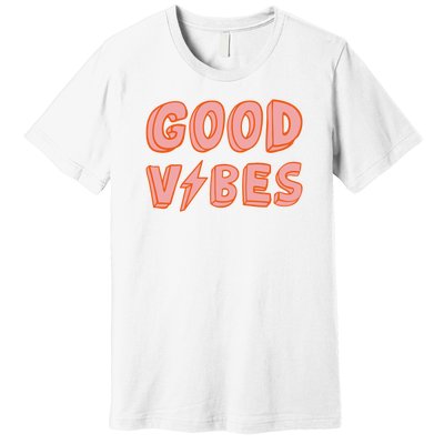 Good Vibes Retro Lightning Premium T-Shirt