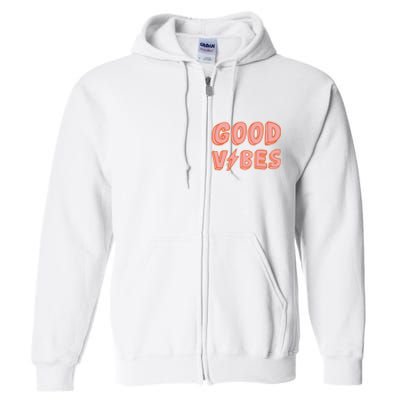 Good Vibes Retro Lightning Full Zip Hoodie