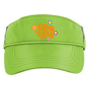 Good Vibes Retro Groovy Flower Adult Drive Performance Visor