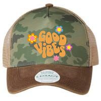 Good Vibes Retro Groovy Flower Legacy Tie Dye Trucker Hat
