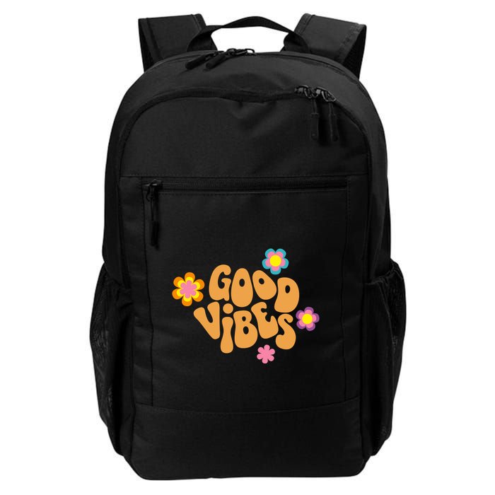 Good Vibes Retro Groovy Flower Backpack