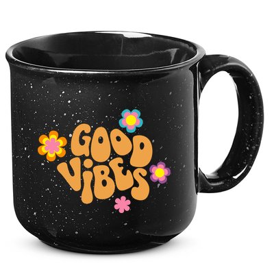 Good Vibes Retro Groovy Flower 15oz Campfire Ceramic Mug