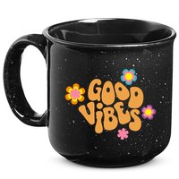 Good Vibes Retro Groovy Flower 15oz Campfire Ceramic Mug