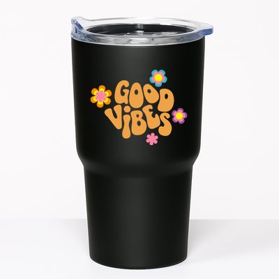 Good Vibes Retro Groovy Flower Tumbler