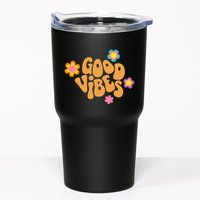 Good Vibes Retro Groovy Flower Tumbler