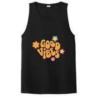 Good Vibes Retro Groovy Flower PosiCharge Competitor Tank