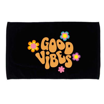 Good Vibes Retro Groovy Flower Microfiber Hand Towel