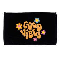 Good Vibes Retro Groovy Flower Microfiber Hand Towel