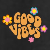 Good Vibes Retro Groovy Flower Microfiber Hand Towel