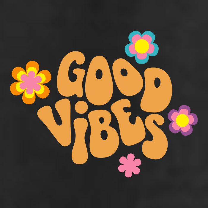 Good Vibes Retro Groovy Flower Microfiber Hand Towel
