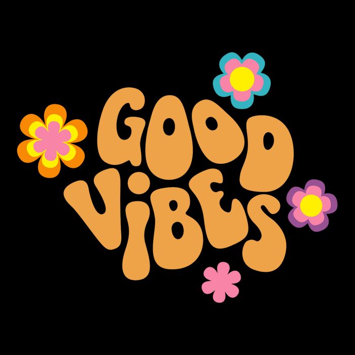 Good Vibes Retro Groovy Flower Wool Snapback Cap