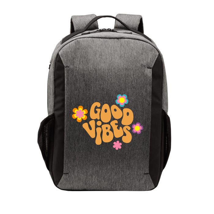 Good Vibes Retro Groovy Flower Vector Backpack