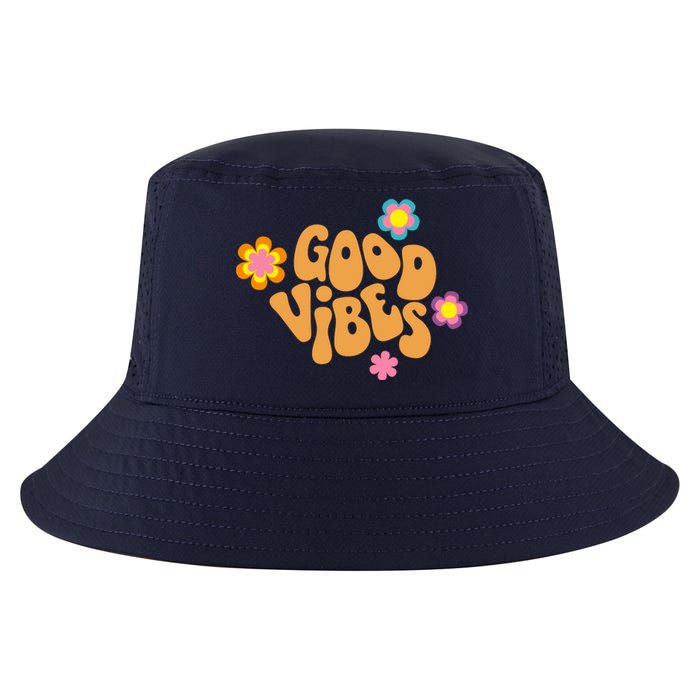 Good Vibes Retro Groovy Flower Cool Comfort Performance Bucket Hat