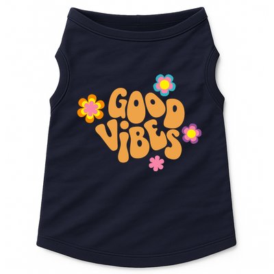 Good Vibes Retro Groovy Flower Doggie Tank