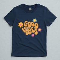 Good Vibes Retro Groovy Flower T-Shirt
