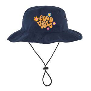 Good Vibes Retro Groovy Flower Legacy Cool Fit Booney Bucket Hat