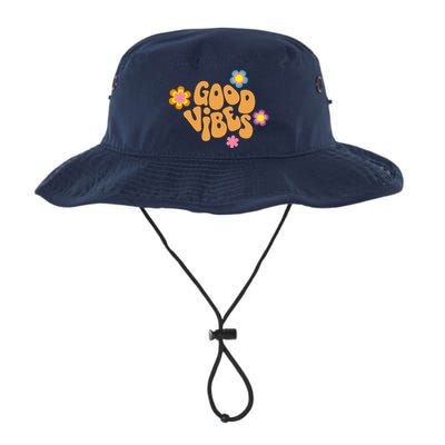Good Vibes Retro Groovy Flower Bucket Hat