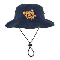 Good Vibes Retro Groovy Flower Bucket Hat