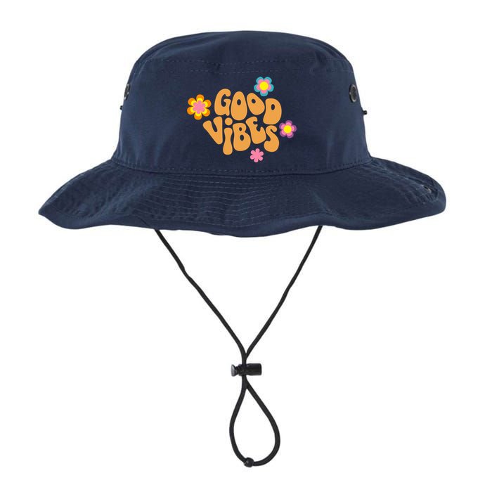 Good Vibes Retro Groovy Flower Bucket Hat