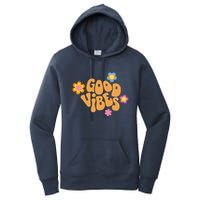Good Vibes Retro Groovy Flower Women's Pullover Hoodie