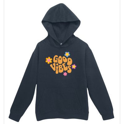 Good Vibes Retro Groovy Flower Urban Pullover Hoodie