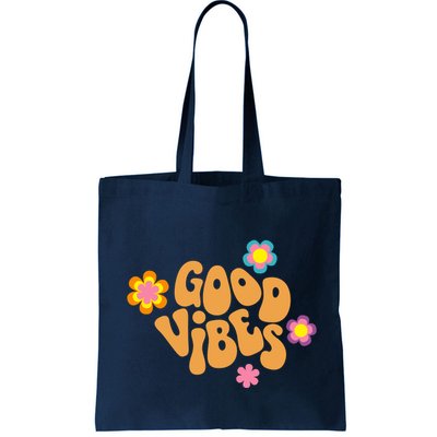 Good Vibes Retro Groovy Flower Bag