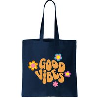 Good Vibes Retro Groovy Flower Bag