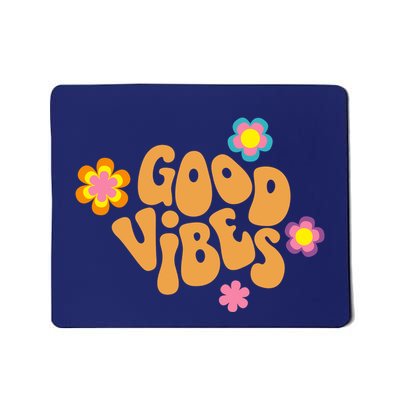 Good Vibes Retro Groovy Flower Mousepad