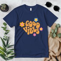 Good Vibes Retro Groovy Flower Premium T-Shirt