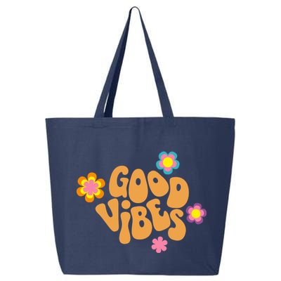 Good Vibes Retro Groovy Flower 25L Jumbo Tote
