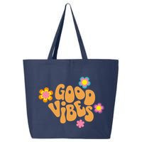 Good Vibes Retro Groovy Flower 25L Jumbo Tote